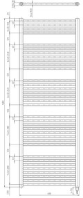 Aqualine Aqualine, DIRECT-E elektrické vykurovacie teleso, rovné, 600x1680 mm, 800 W, čierna, ILE66TB