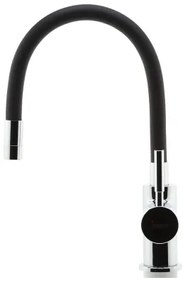 FERRO - Drezová batéria s flexibilným ramienkom lesklý chróm/matná čierna
