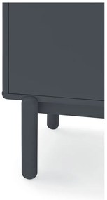 Tmavosivá nízka komoda 137x76 cm Corvo - Teulat