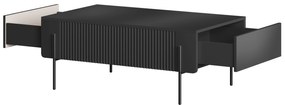 Konferenčný stolík Malmi 100 cm - čierny mat / čierna