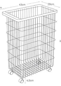 Biely kovový kôš na bielizeň 55 l Tower – YAMAZAKI