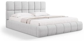 Micadoni Bellis moderná posteľ - Svetlosivá, Bouclé, 200 cm