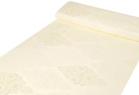 Biante Teflónový oválny obrus TF-104 Svetlo vanilkový zámocký vzor 50x100 cm