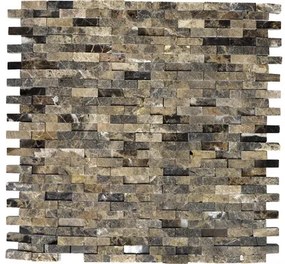Mozaika z prírodného kameňa XNC 3D76 hnedá 30,5 x 30,5 cm