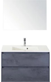 Kúpeľňová zostava Sanox Porto mramor zrkadlo 90 cm antracit