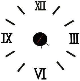 Nástenné hodiny čierne rímske číslice