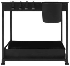 2-úrovňový stojan pod drez 2ks, rôzne farby, čierny