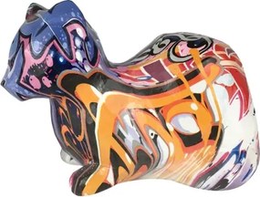 Dekoračná soška Graffiti mačka, 14 cm%