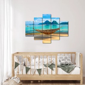 Obrázok hojdacej siete na pláži 3 (150x105 cm)