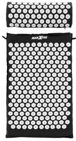 MAXXIVA 81550 Akupresúrna podložka s vankúšom, 75x42 cm, čierna