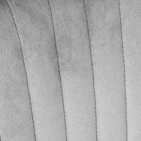 Stolička LOUIS zamatová sivá ALL 925485