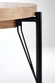 Jedálenský stôl Inarus (dub prírodný + čierna) (pre 4 až 8 osôb). Vlastná spoľahlivá doprava až k Vám domov. 1028047