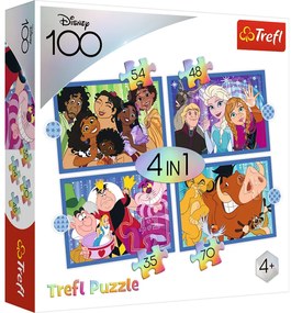 34618 TREFL Puzzle - Disney 4v1