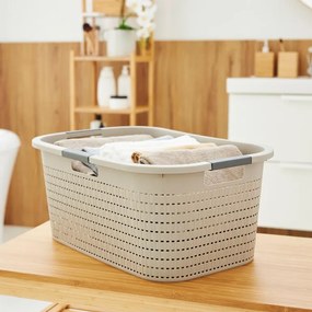 Kôš na čistú bielizeň COUNTRY cappuccino, 40 l