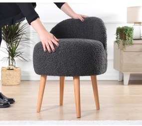 Taburet MIKI, pr. 46 cm, tmavosivý