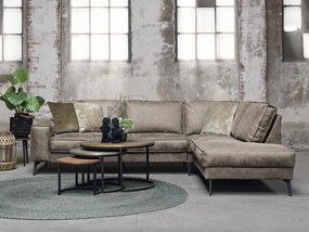 Svetlohnedá rohová sedacia súprava MICA Varianta sedačky: Ľavý roh