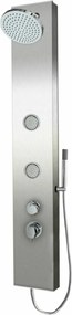 Sprchový panel SIKO na stenu aj do rohu s pákovou batériou nerez PRIMESHOWER