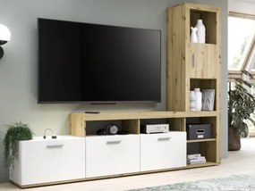 Obývacia stena Jacky, dub artisan/biela%