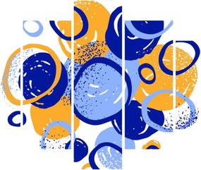 Obraz - Svetlý motív s kruhmi (150x105 cm)