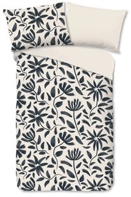 Čierne/béžové bavlnené obliečky na jednolôžko 140x200 cm Emilia – Good Morning