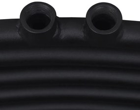 Čierny rebríkový radiátor na centrálne vykurovanie, zaoblený 500x764mm