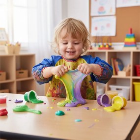 MULTISTORE Sada na výrobu SLIME pre deti, 113 dielov – 28 hotových slizov, svietiaci v tme, DIY
