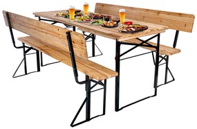 Súprava záhradného nábytku PORTER z masívu hnedá