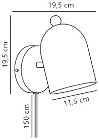 Nordlux - Nástenné bodové svietidlo GASTON 1xE27/15W/230V biela