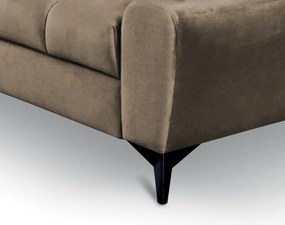 Rohová sedacia súprava Paris, svetlo hnedá látka, ľavý roh