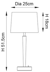 Endon 72175 - Stolná lampa SYON 1xE14/40W/230V s USB, lesklý chróm/béžová