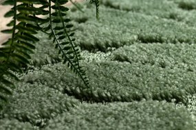 Kúpeľňový koberček SUPREME STONES kamienky, zelený kruh