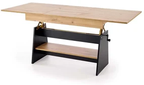 Konferenčný stolík Celina, dub artisan / čierna