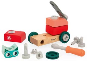 BricoKids - Drevené autíčko na zostavenie - mačička