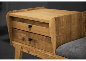 Lavica so zásuvkami z dubového dreva so svetlosivým sedákom Retro - The Beds