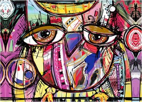 Obraz - Street art - sova (70x50 cm)