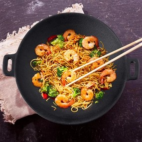 Wok liatinová panvica ø 30 cm Litina – Orion