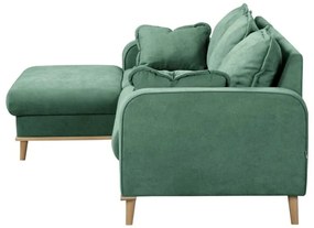 Tyrkysová rohová pohovka (ľavý roh) Beata - Ropez