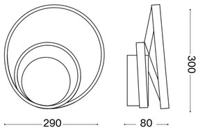 Ideal Lux - LED Nástenné svietidlo OZ LED/26W/230V CRI 90 biela