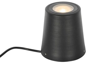 Moderné záhradné bodové svetlo čierne okrúhle IP65 - Lennard