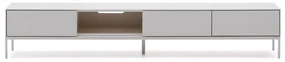 Biely TV stolík 195x35 cm Vedrana – Kave Home