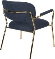 WLL JOLIEN ARMCHAIR GOLD kreslo Modrá