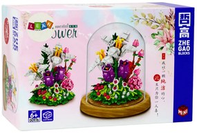 LEAN TOYS Stavebnica Kvety vo vitríne - 487 kusov