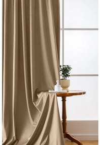 Svetlohnedý zatemňovací záves VELVET 140x250 cm Zavesenie: Kovové krúžky