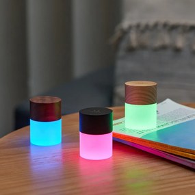 LED stolová lampa so stmievačom v prírodnej farbe so skleneným tienidlom (výška 6 cm) Lemelia – Gingko