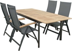 Doppler CONCEPT FSC® - rozkladací stôl s teakovou doskou - 2. akosť (N316)