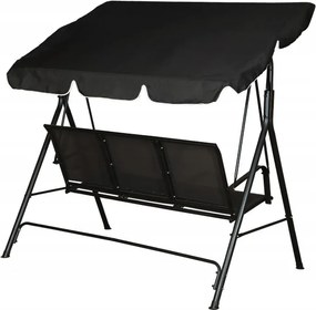 Veľká čierna hojdačka so strieškou