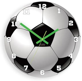 Detské nástenné hodiny Futbal 30 cm čiernobiele