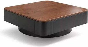 LuxuryForm DESIGN Konferenčný stolík MODENA 80 × 80 cm – hnedý, čierny (set)