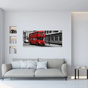 Obraz -Londýn s autobusom (120x50 cm)