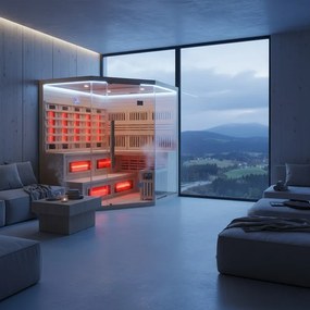 BPS-koupelny Kombinovaná sauna 2v1 HYD-7525 - Infrasauna + fínska sauna 200x200, 5-6 osôb